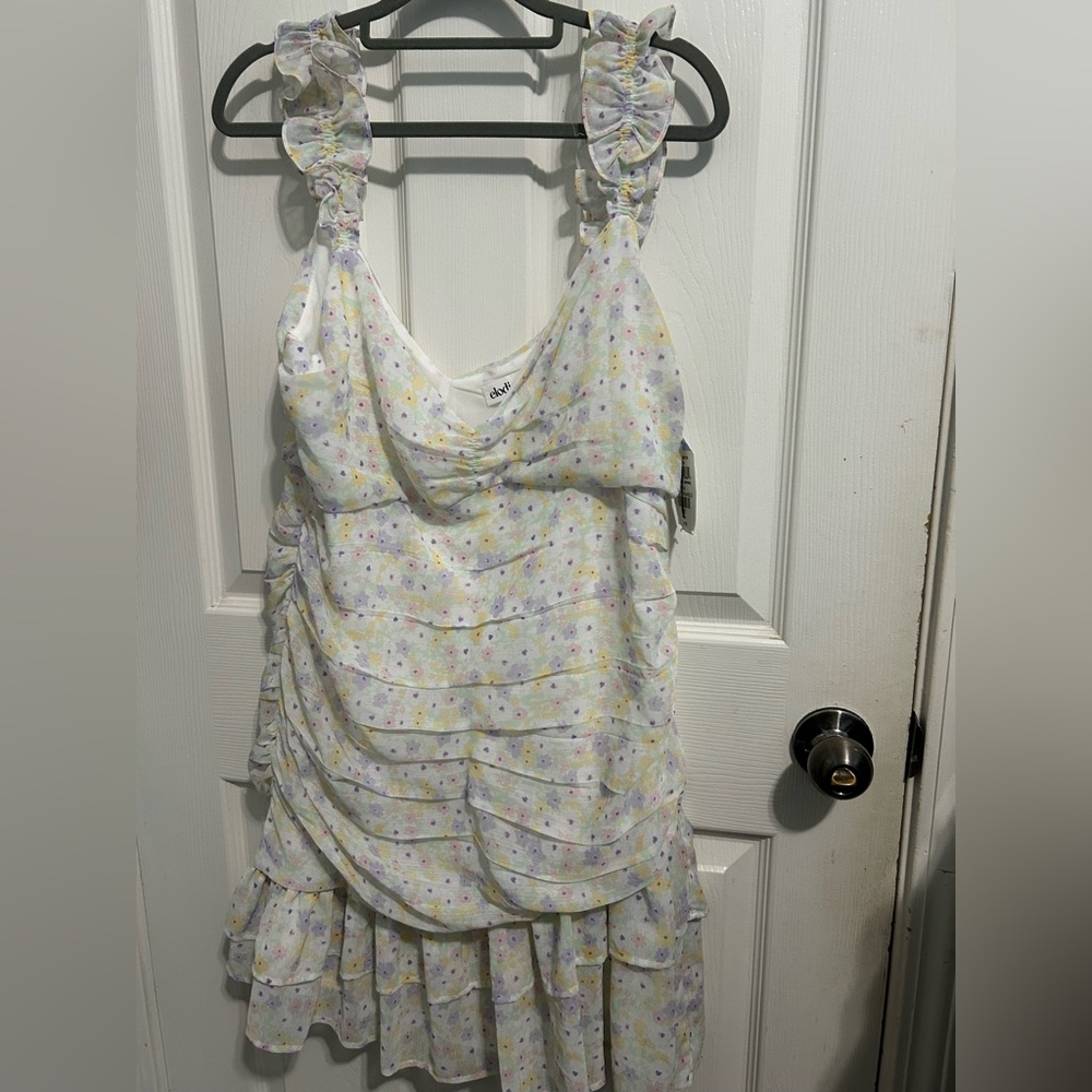ELODIE Large Floral Ruffled Sundress - Picture 3 of 5